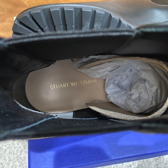 Brand New Stuart Weitzman Laine Black Chelsea Booties US Women's sz 8 B / 38 - Picture 5 of 10